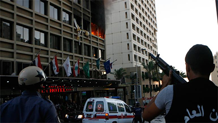 atentado suicida en hotel duroy en beirut